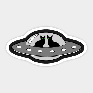 UFO cats Sticker